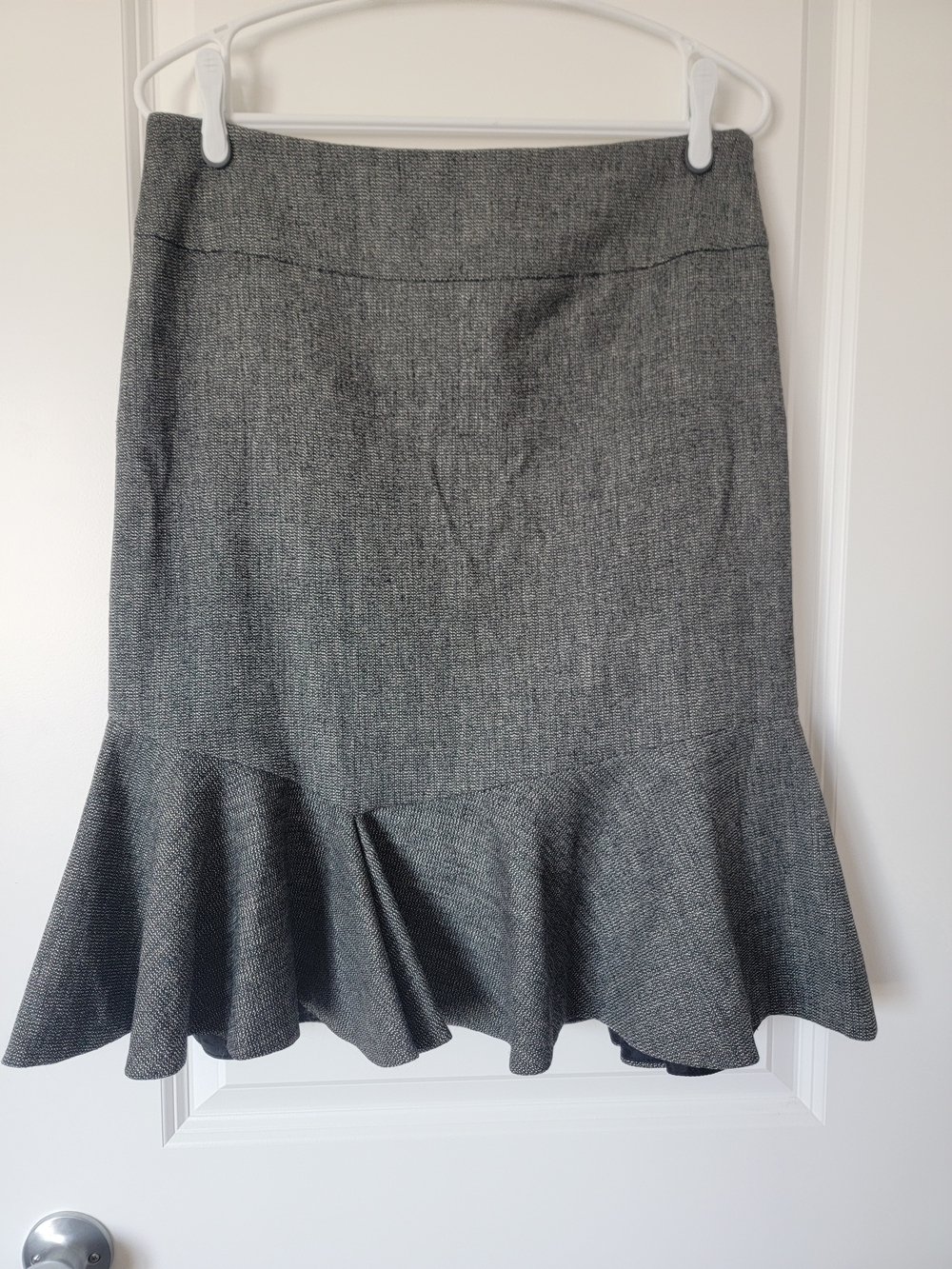 Tristan Gray A-Line Skirt with Flounce Hem